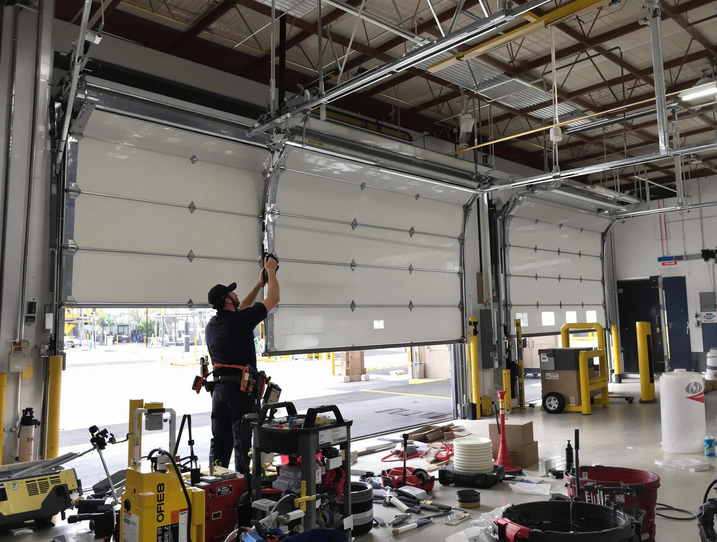 Atlanta Garage Door Repair technician performing commercial garage door repair in Atlanta