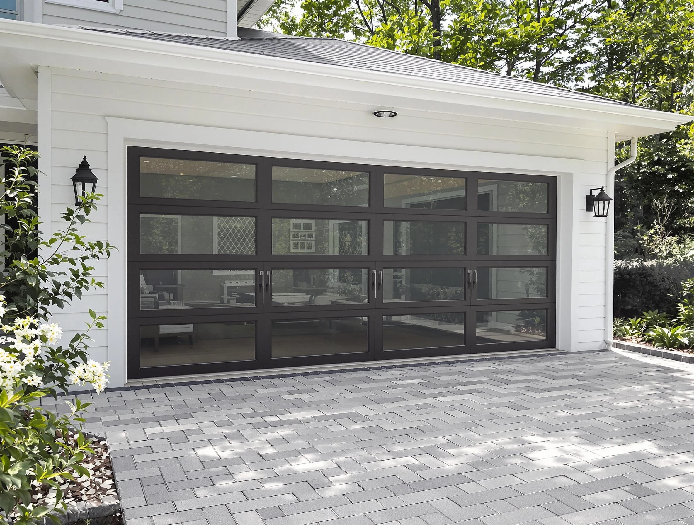 Atlanta Garage Door Repair design specialist presenting custom garage door options to Atlanta homeowner