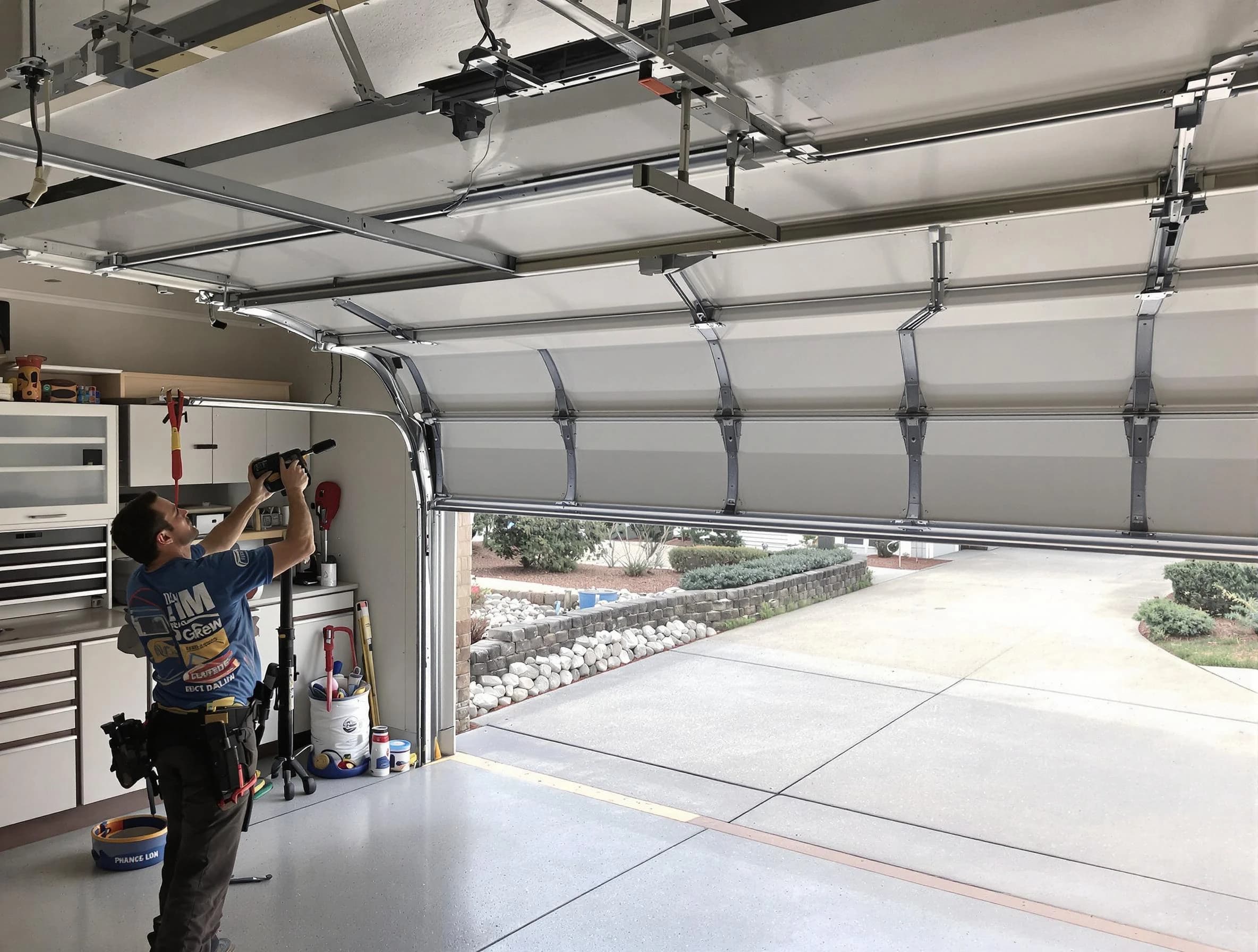 Garage door track repair service by Atlanta Garage Door Repair in Atlanta