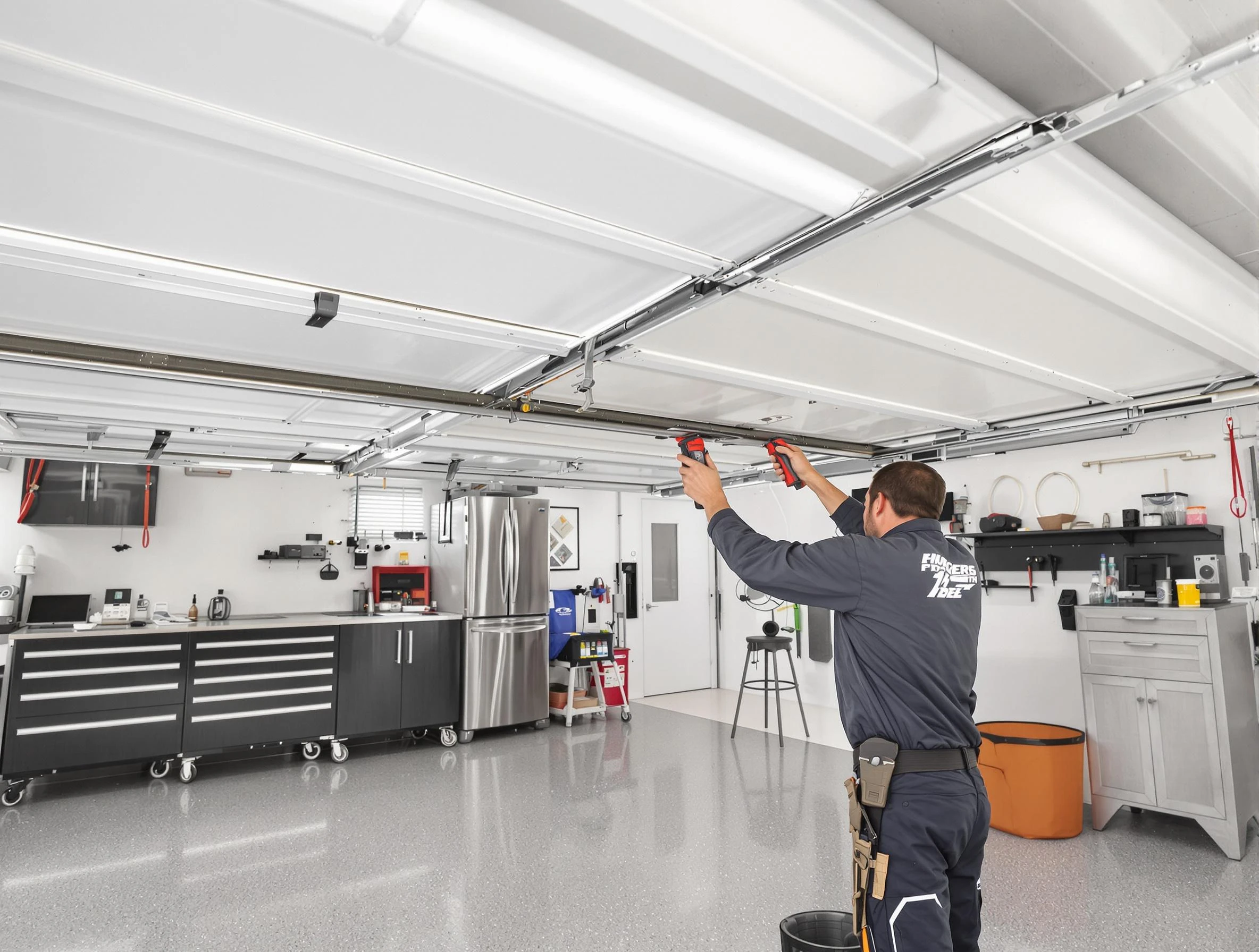 Overhead garage door repair service by Atlanta Garage Door Repair in Atlanta