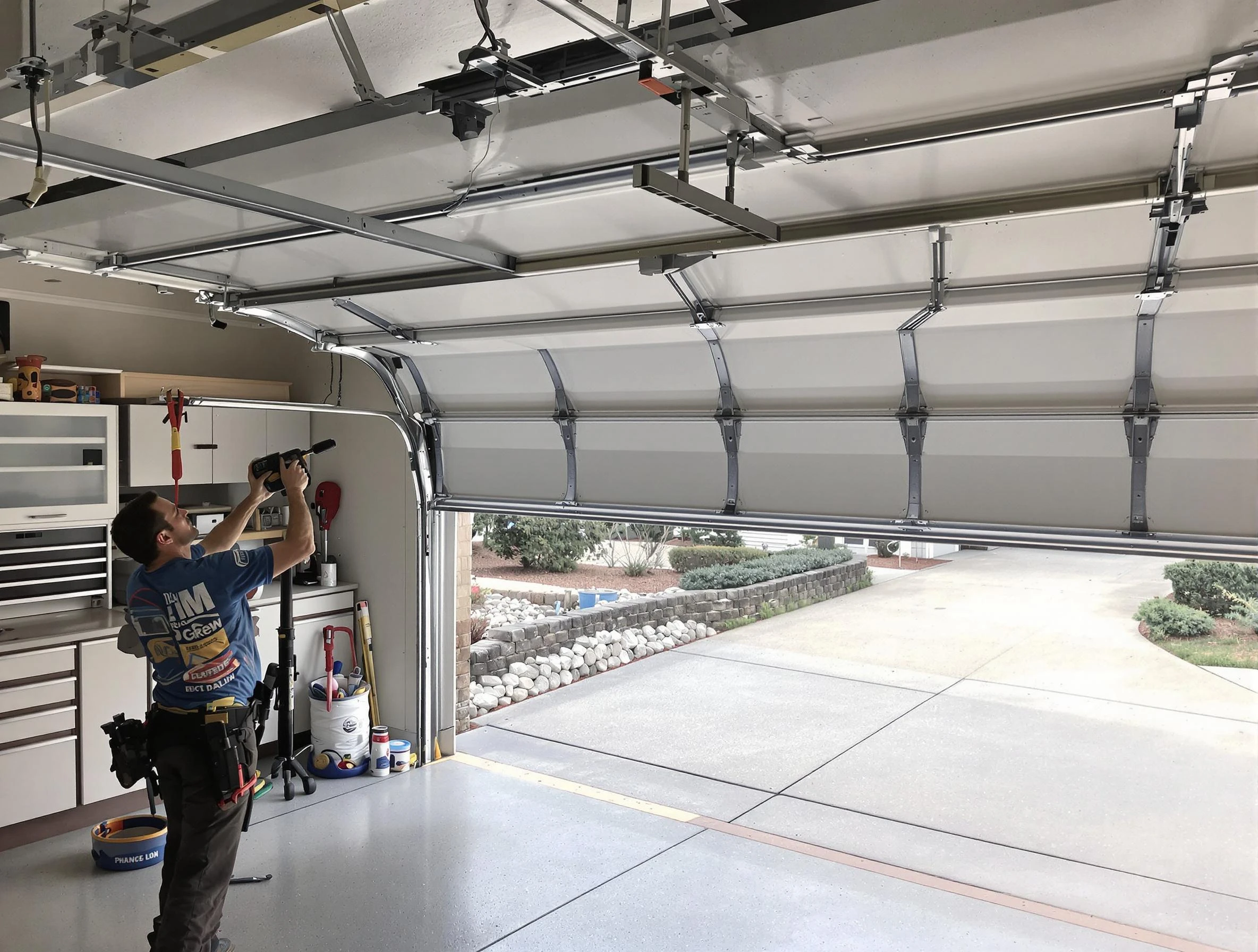 Garage door track repair service by Atlanta Garage Door Repair in Atlanta